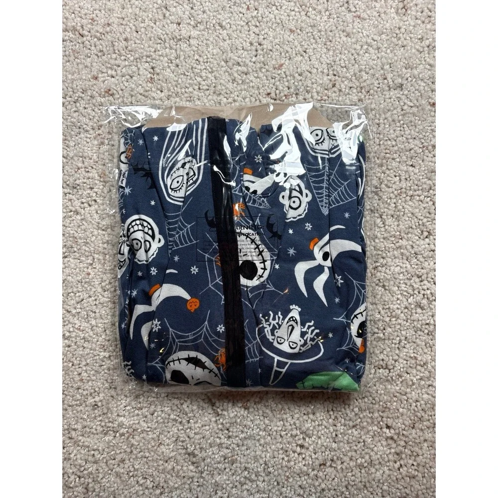 Little Sleepies Zippy Kids 12-18M Navy Disney Nightmare Before Christmas Spooky